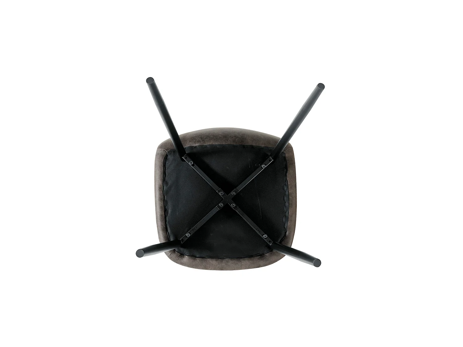 Set de 4 sillas de comedor tapizadas deana patas negras  gris para hogar moderno mueble de almacenaje  - Homekit