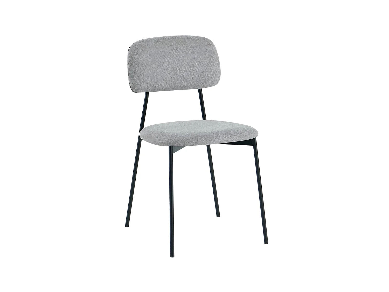 Set de 4 sillas de comedor tapizadas bonnie oscuro  gris para hogar moderno mueble de almacenaje  - Homekit