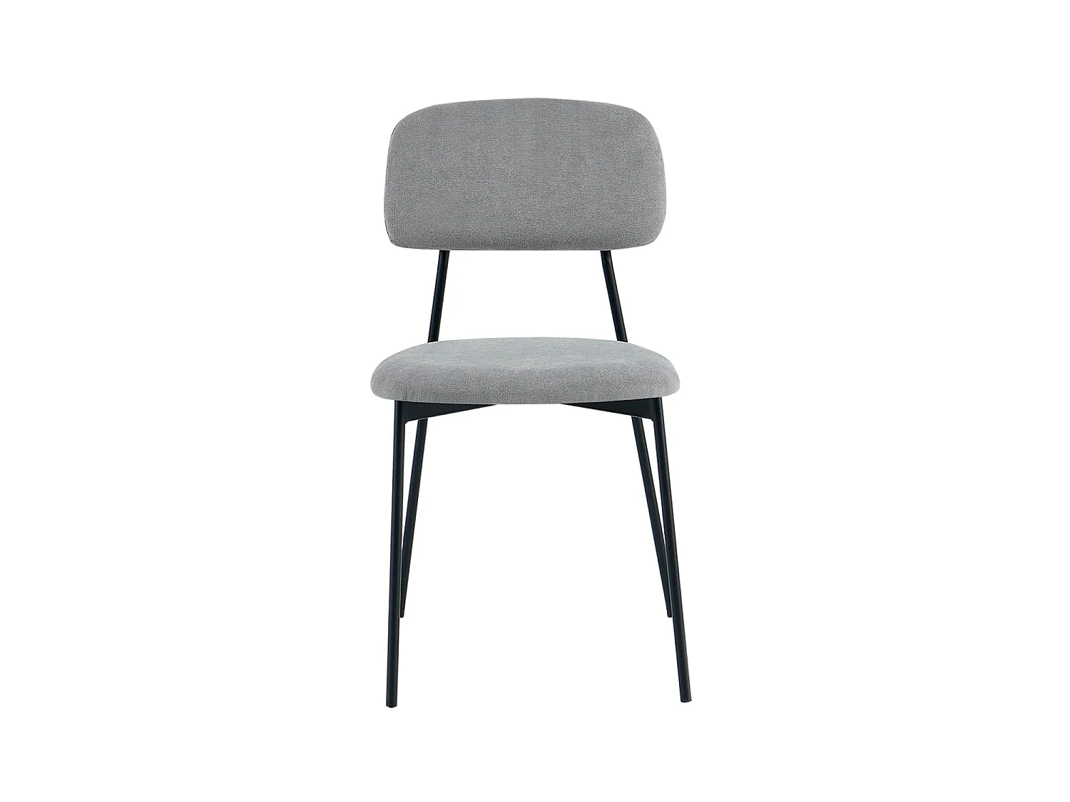 Set de 4 sillas de comedor tapizadas bonnie oscuro  gris para hogar moderno mueble de almacenaje  - Homekit