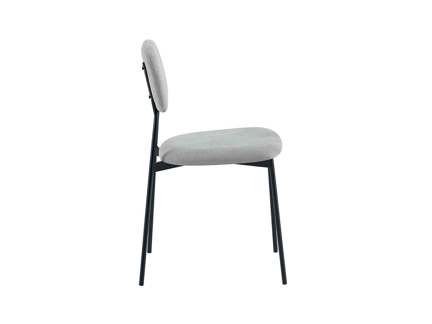 Set de 4 sillas de comedor tapizadas bonnie oscuro  gris para hogar moderno mueble de almacenaje  - Homekit