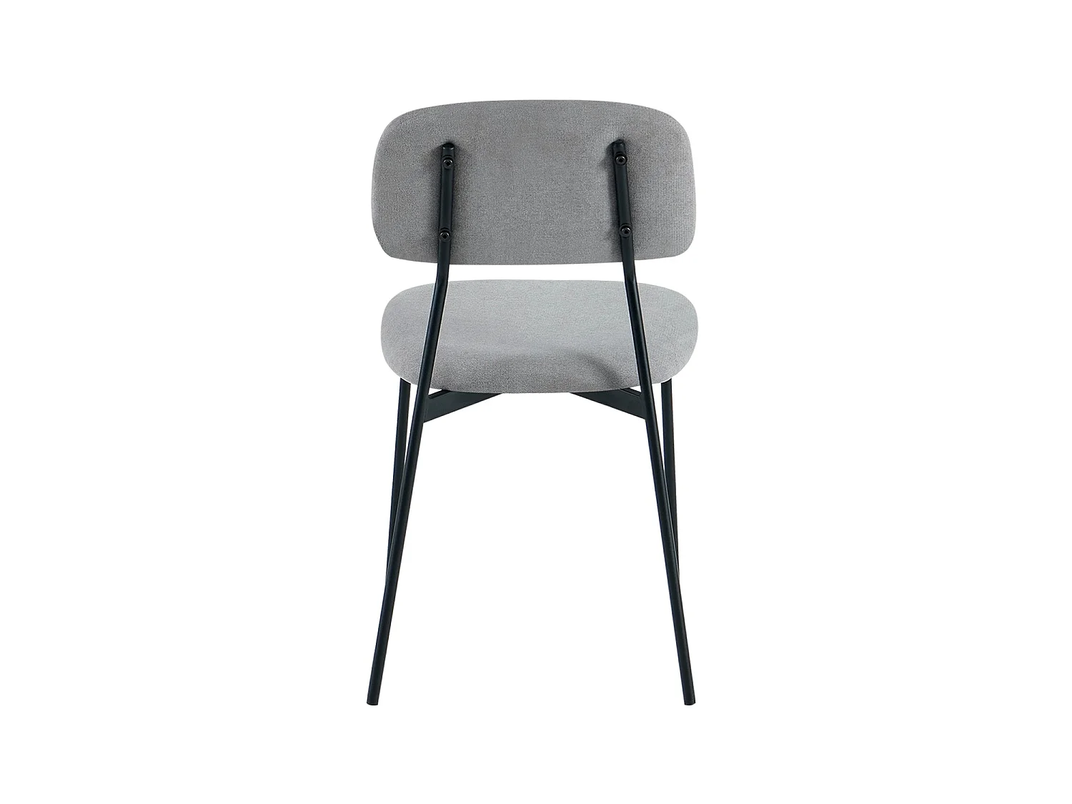 Set de 4 sillas de comedor tapizadas bonnie oscuro  gris para hogar moderno mueble de almacenaje  - Homekit