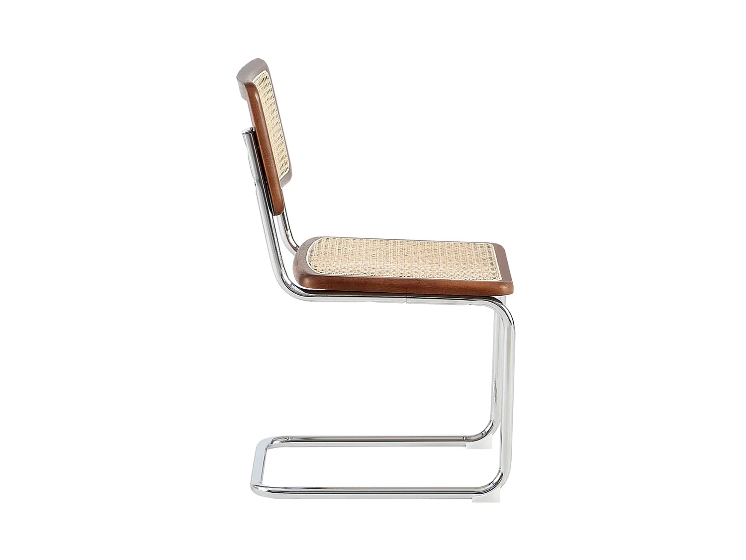 Set de 4 sillas de comedor en ratán karyn oscura  madera para hogar moderno mueble de almacenaje  - Homekit