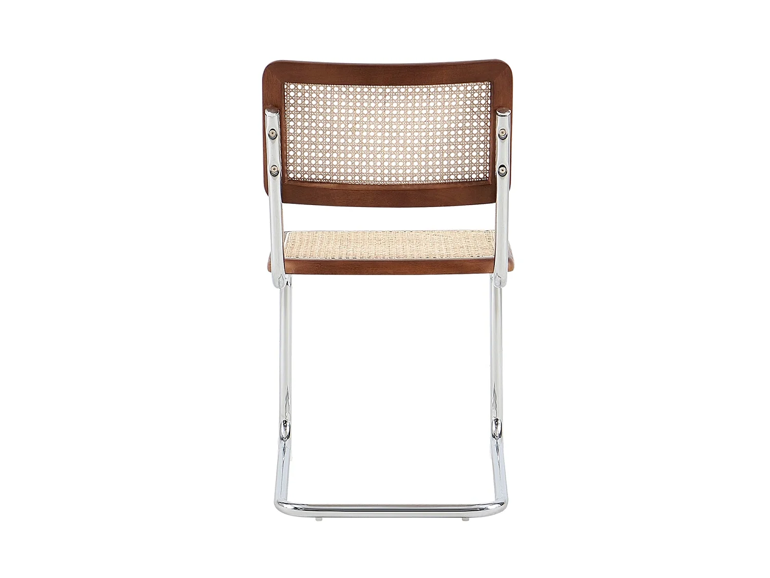 Set de 4 sillas de comedor en ratán karyn oscura  madera para hogar moderno mueble de almacenaje  - Homekit