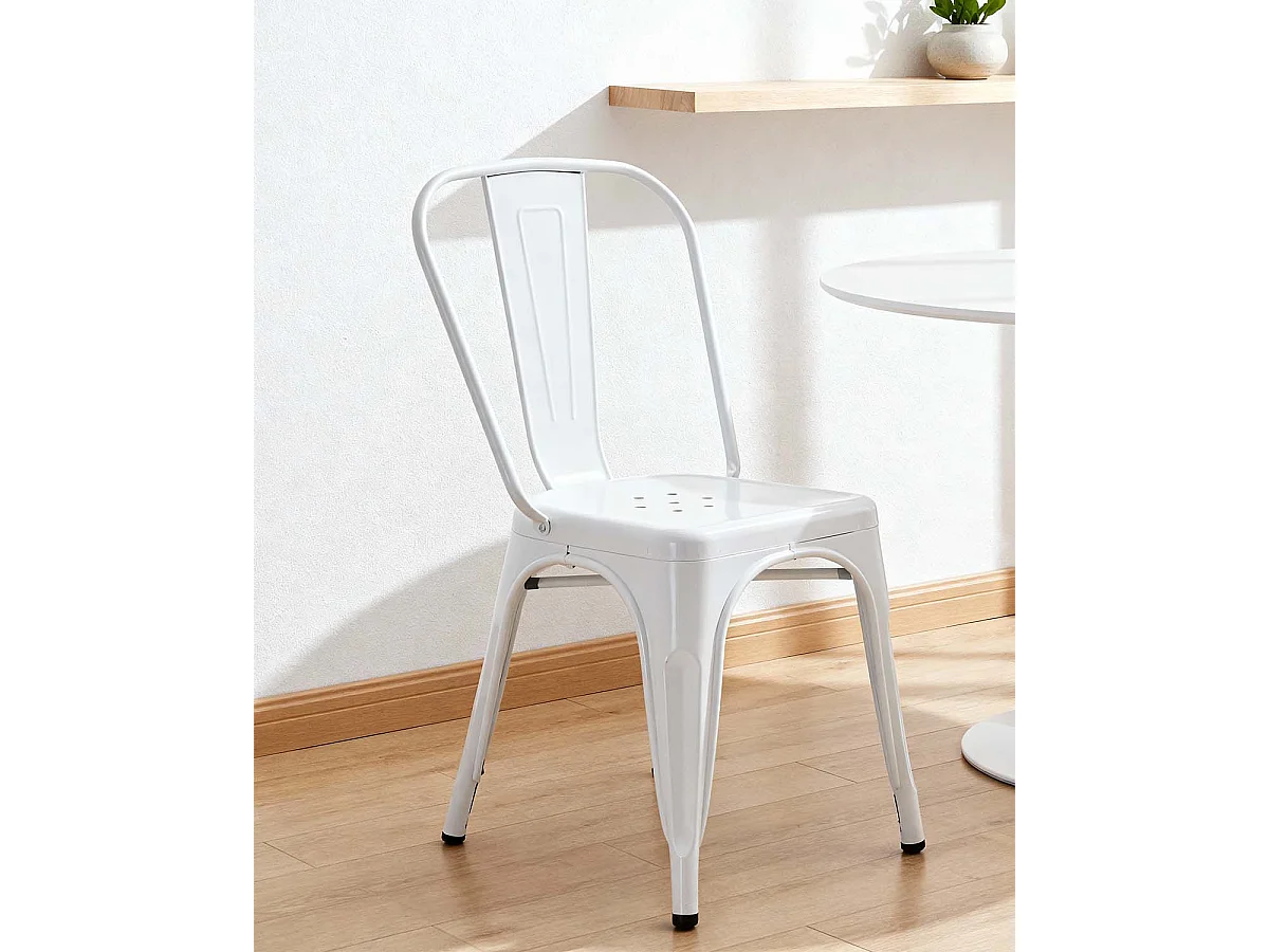 Set de 4 sillas en acero Lessie - Color Blanco - Homekit