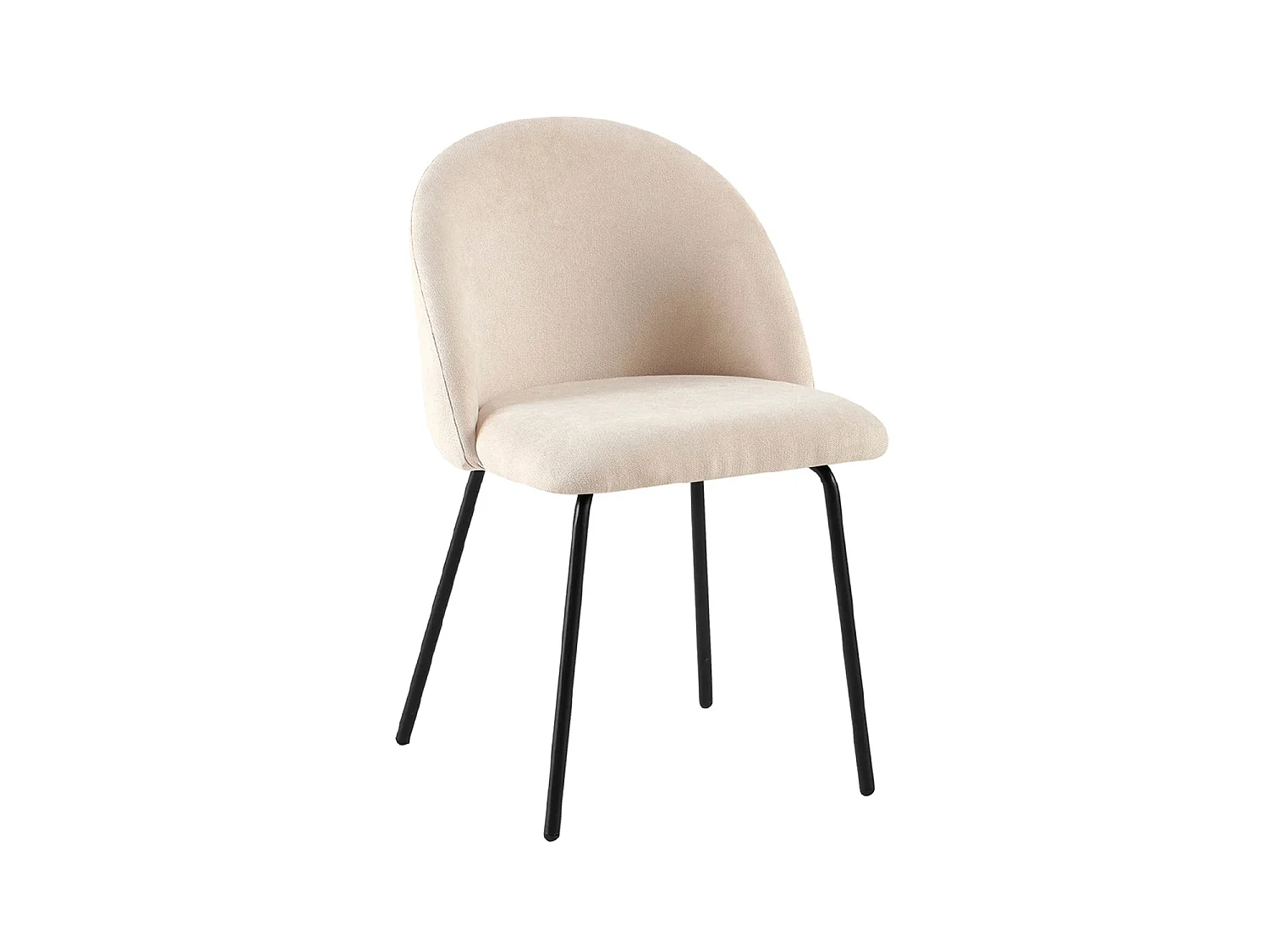 Set de 4 sillas de comedor tapizadas grace  beige para hogar moderno mueble de almacenaje  - Homekit