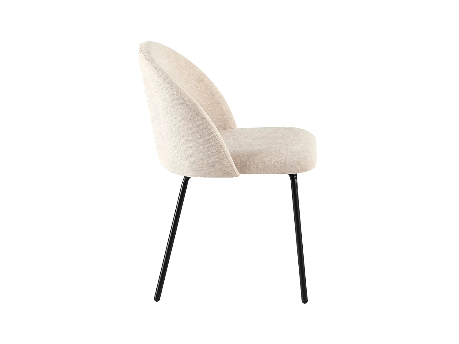 Set de 4 sillas de comedor tapizadas grace  beige para hogar moderno mueble de almacenaje  - Homekit