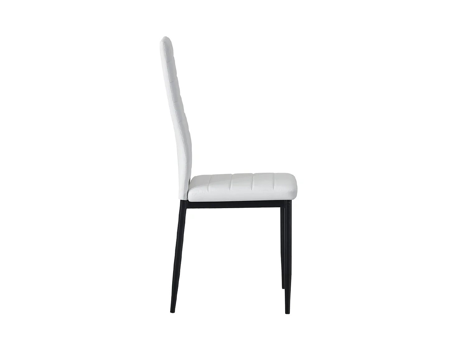 Set de 4 sillas de comedor tapizadas corina  blanco para hogar moderno mueble de almacenaje  - Homekit