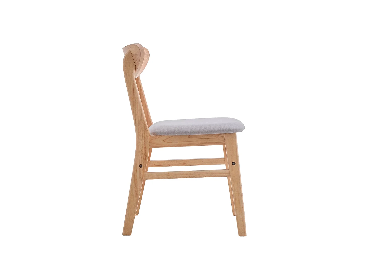 Set de 2 sillas de comedor en madera Tanya - Color Madera natural y gris - Homekit