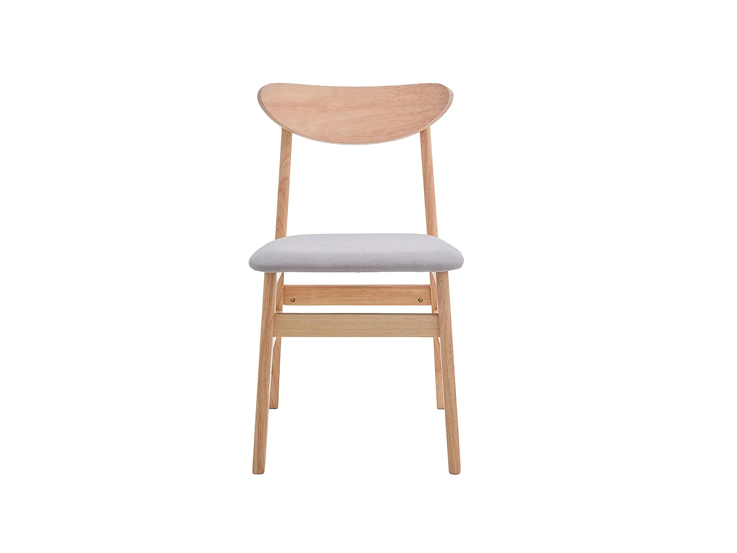 Set de 2 sillas de comedor en madera Tanya - Color Madera natural y gris - Homekit