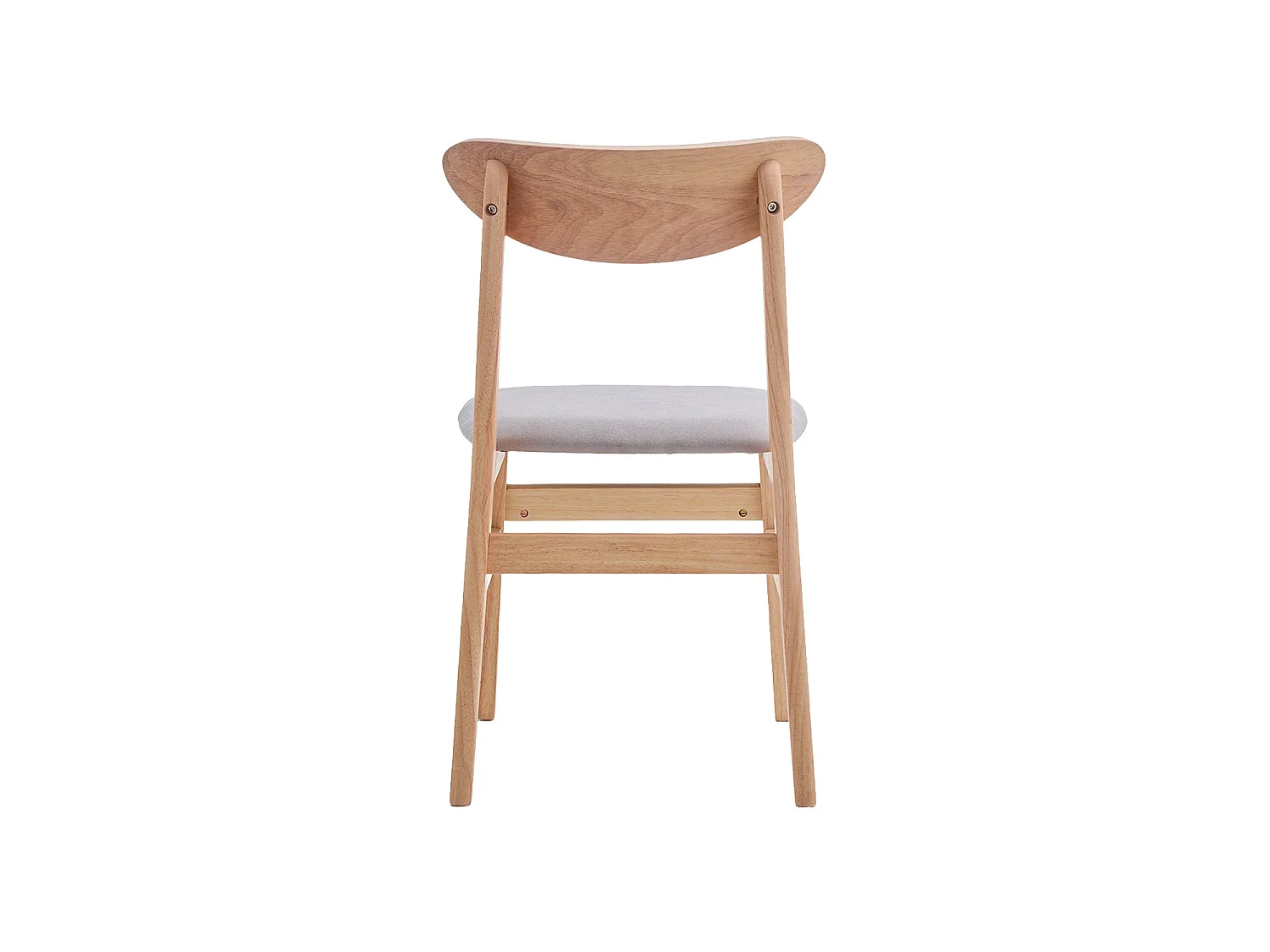 Set de 2 sillas de comedor en madera Tanya - Color Madera natural y gris - Homekit
