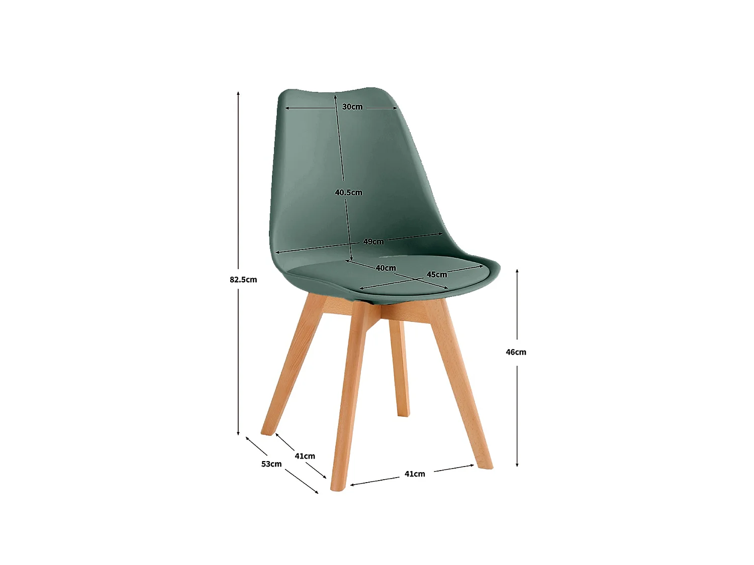 Set de 4 sillas de comedor mavis verde  para hogar moderno mueble de almacenaje  - Homekit