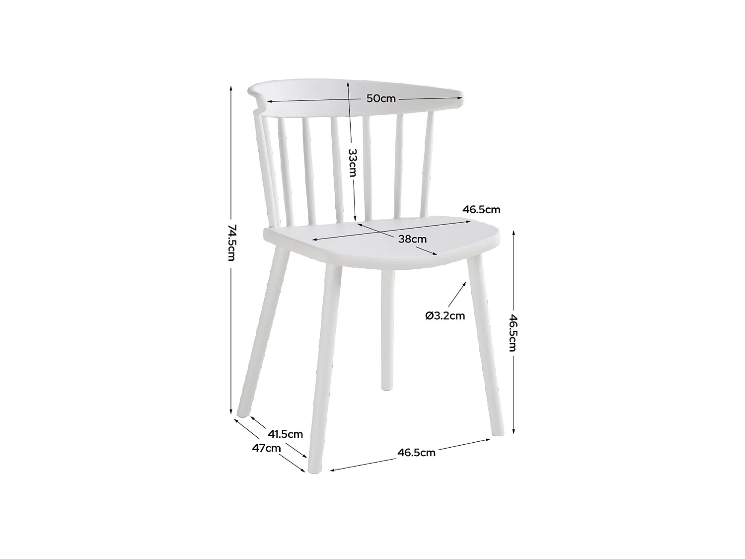 Set de 4 sillas connie blanco para hogar moderno mueble de almacenaje  - Homekit