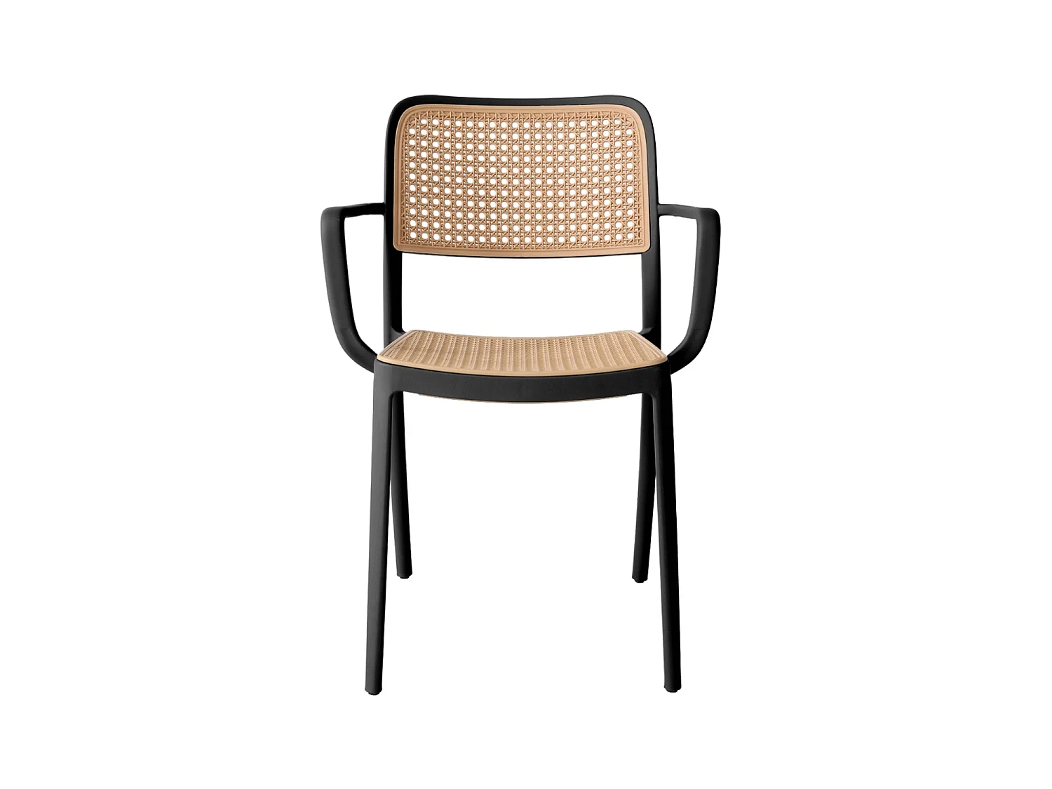 Set de 4 sillas con reposabrazos tammy  negro para hogar moderno mueble de almacenaje  - Homekit