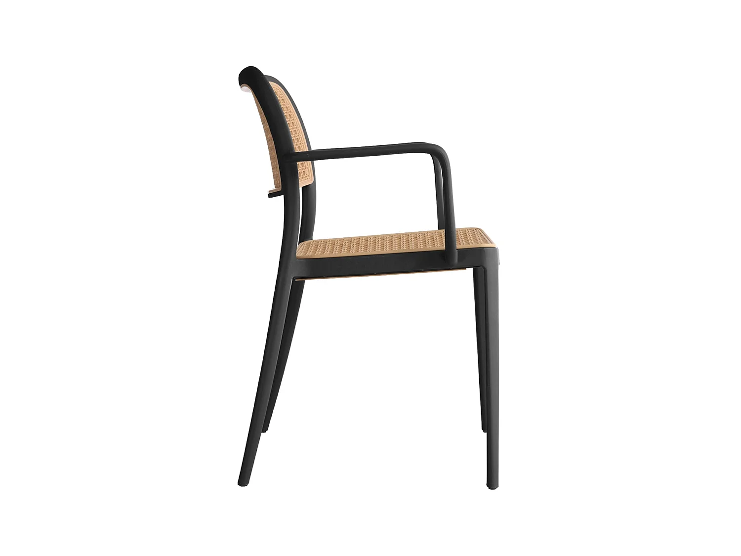 Set de 4 sillas con reposabrazos tammy  negro para hogar moderno mueble de almacenaje  - Homekit