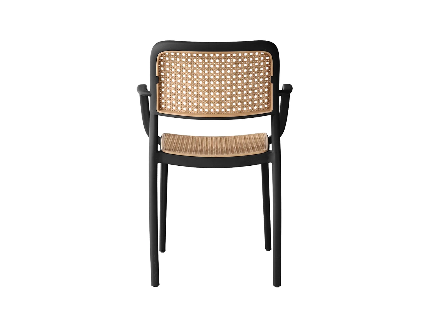 Set de 4 sillas con reposabrazos tammy  negro para hogar moderno mueble de almacenaje  - Homekit