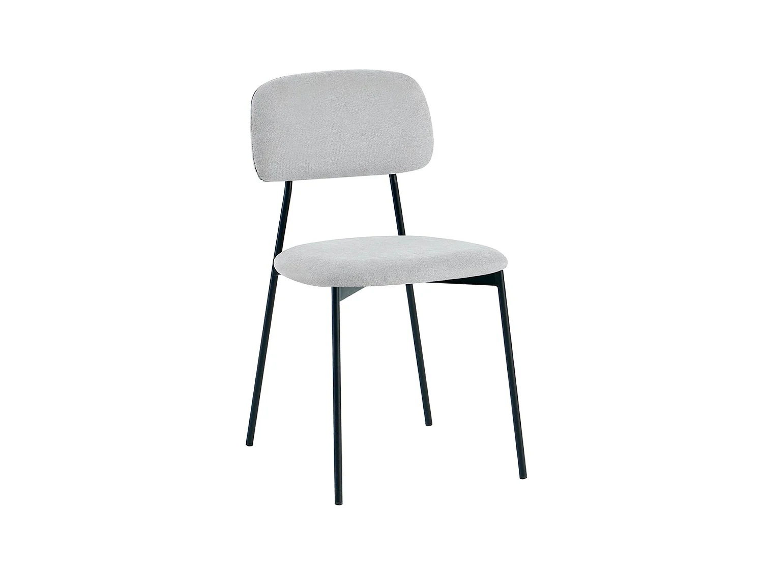 Set de 4 sillas de comedor tapizadas bonnie  gris para hogar moderno mueble de almacenaje  - Homekit