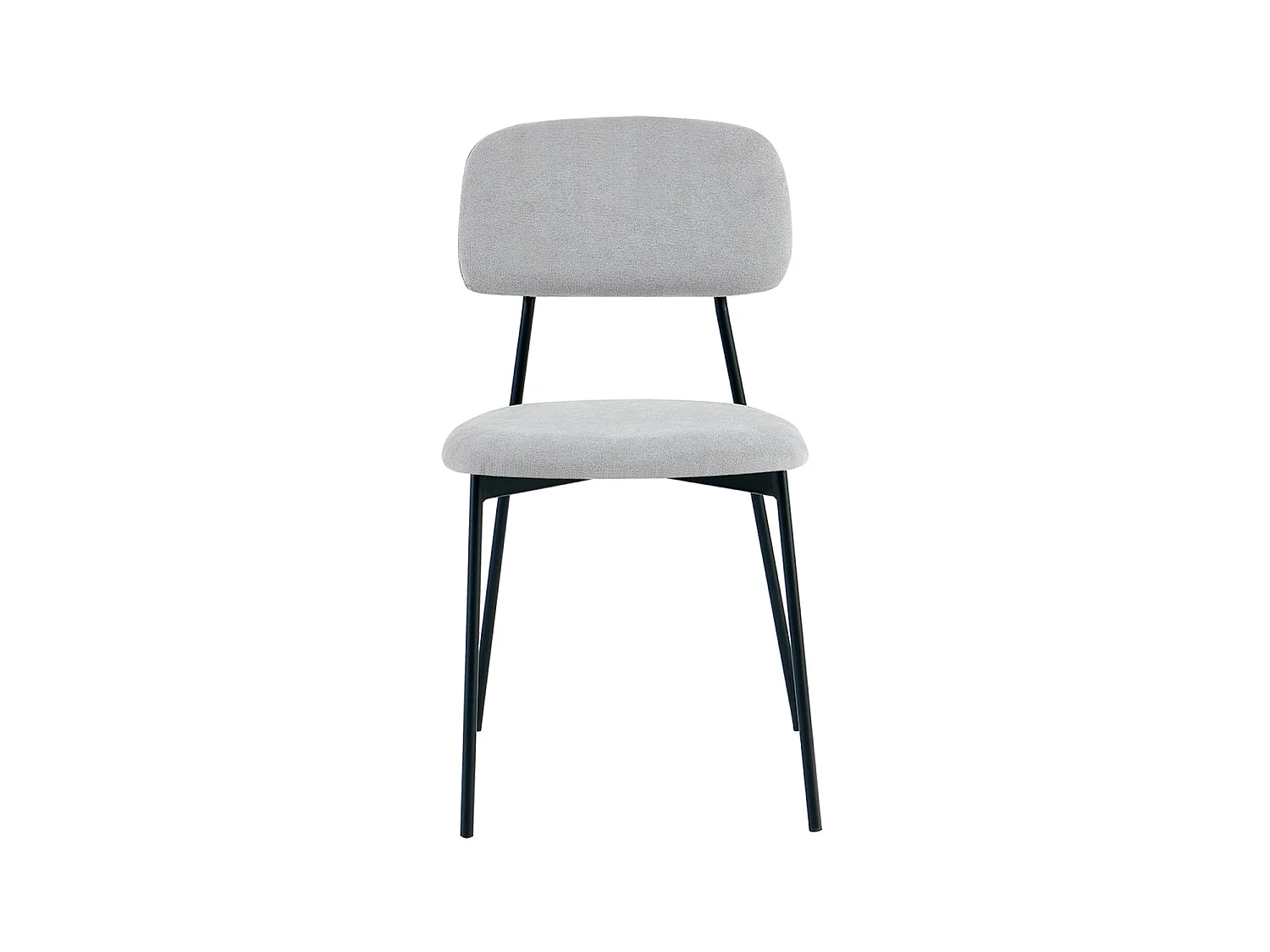 Set de 4 sillas de comedor tapizadas bonnie  gris para hogar moderno mueble de almacenaje  - Homekit
