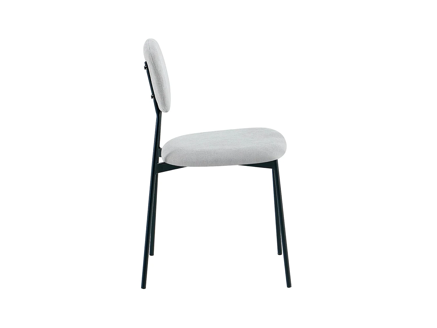 Set de 4 sillas de comedor tapizadas bonnie  gris para hogar moderno mueble de almacenaje  - Homekit