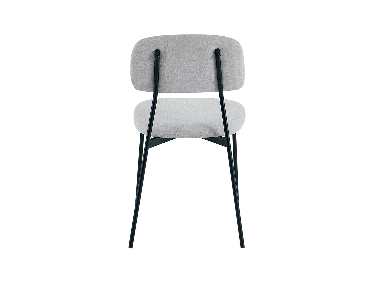 Set de 4 sillas de comedor tapizadas bonnie  gris para hogar moderno mueble de almacenaje  - Homekit