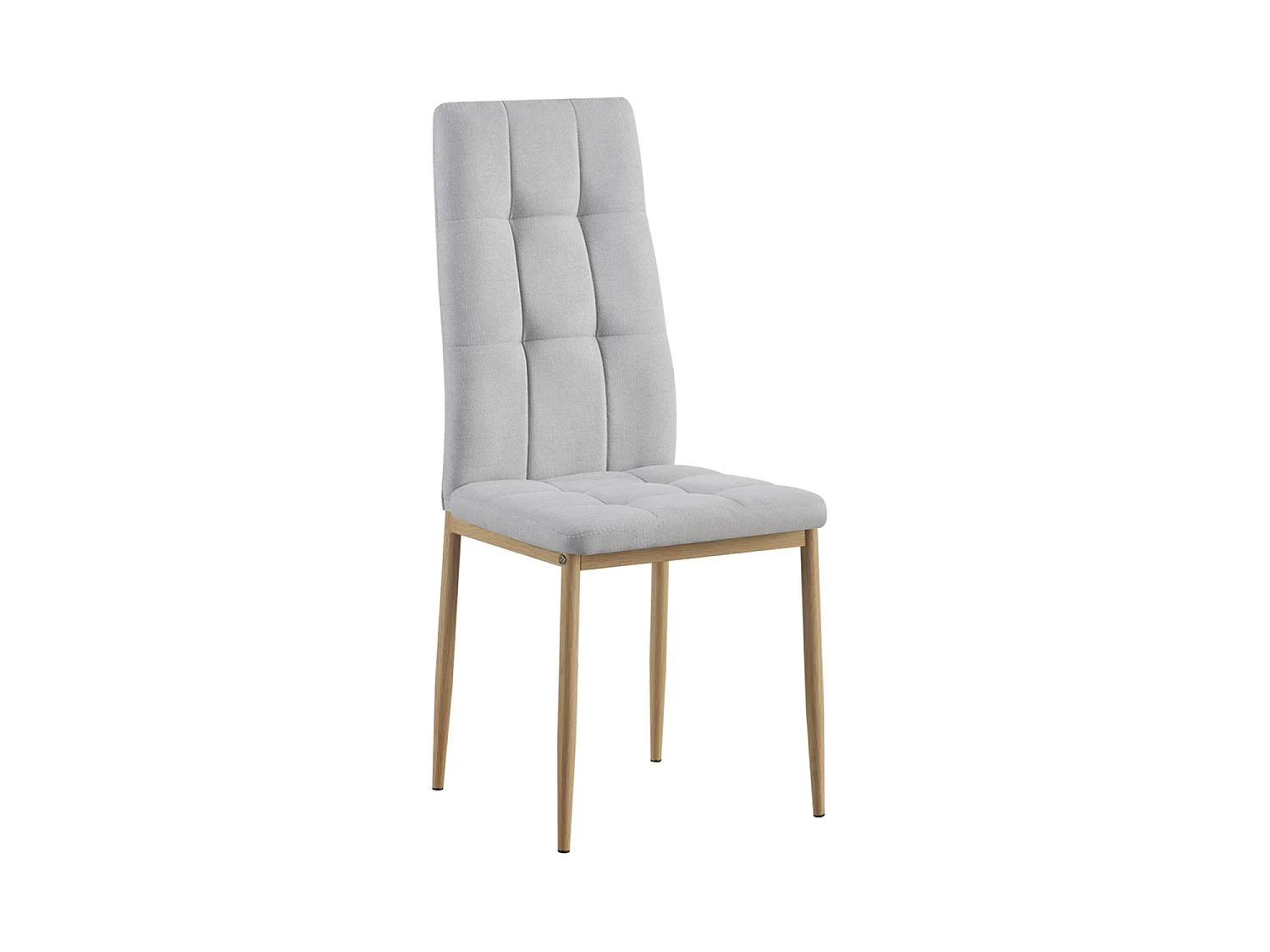 Set de 4 sillas de comedor tapizadas leonor claro  gris para hogar moderno mueble de almacenaje  - Homekit
