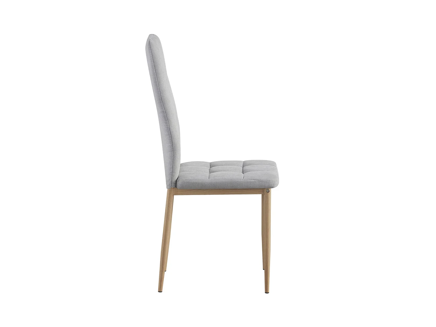 Set de 4 sillas de comedor tapizadas leonor claro  gris para hogar moderno mueble de almacenaje  - Homekit