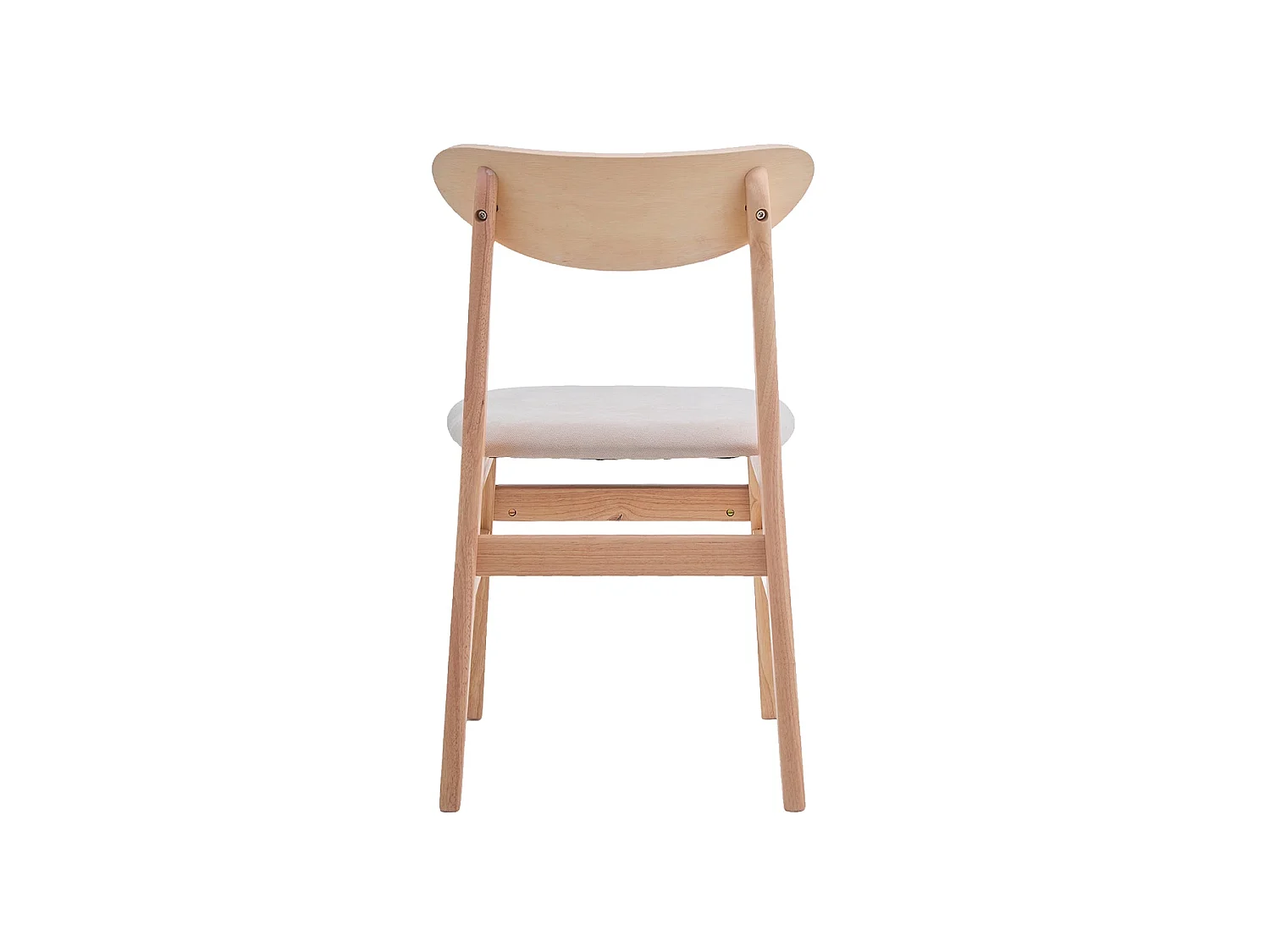 Set de 2 sillas de comedor en madera Tanya - Color Madera natural y beige - Homekit