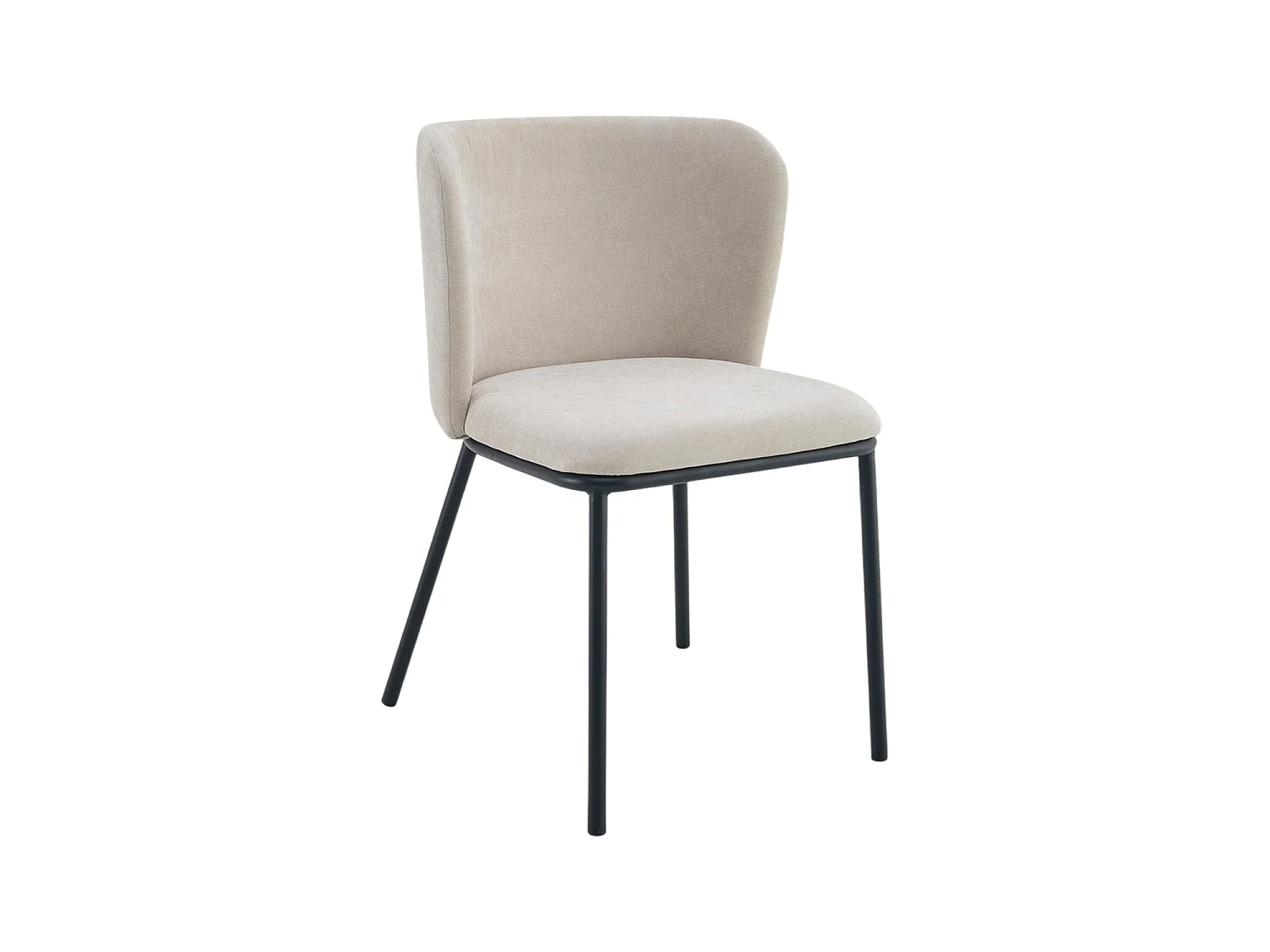 Set de 2 sillas de comedor tapizadas glenna  beige para hogar moderno mueble de almacenaje  - Homekit