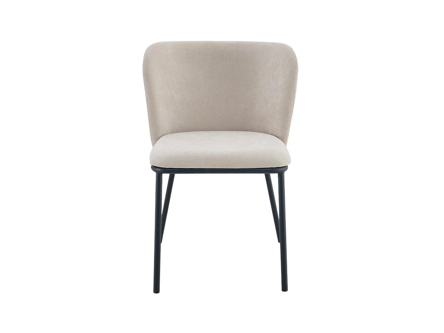 Set de 2 sillas de comedor tapizadas glenna  beige para hogar moderno mueble de almacenaje  - Homekit