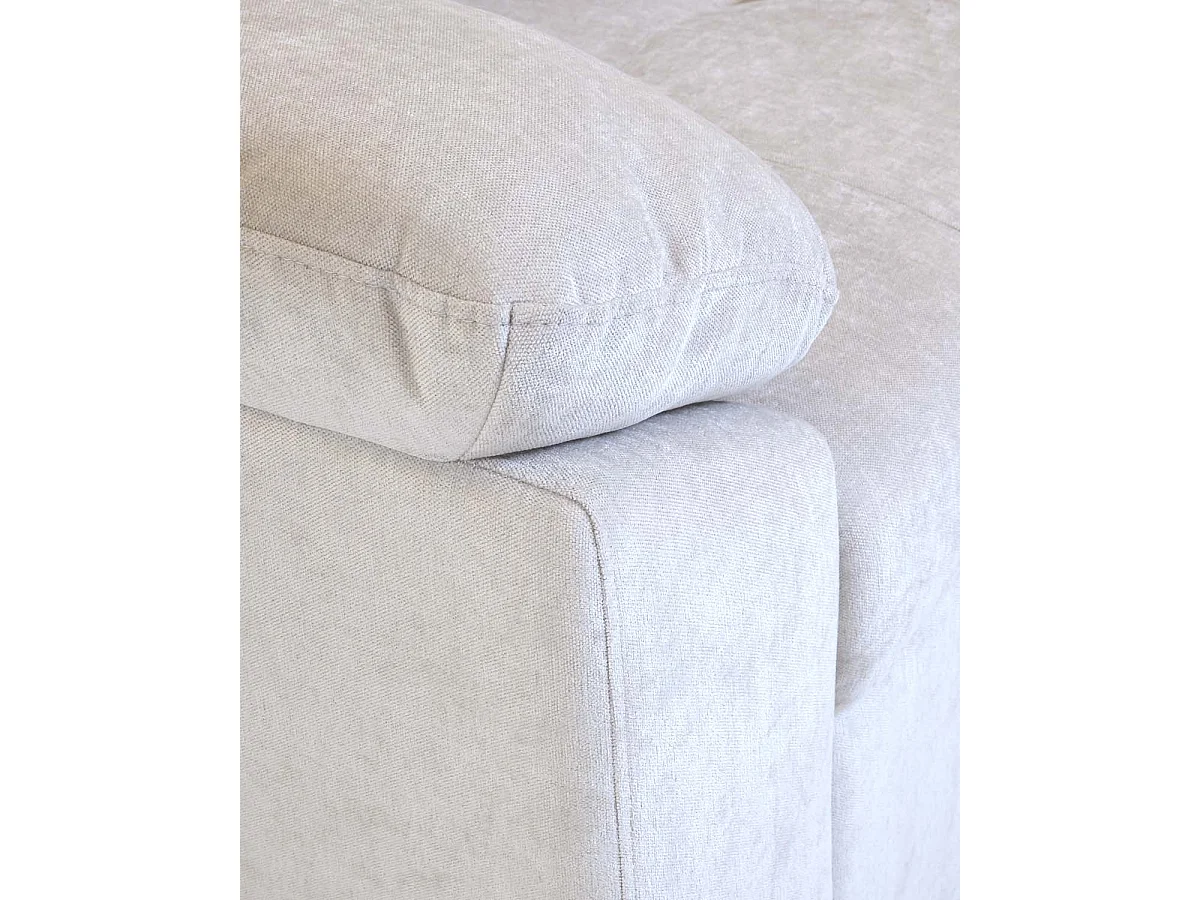 Sofá cama con chaise longue reversible y almacenaje Alexis - Color Beige - Homekit