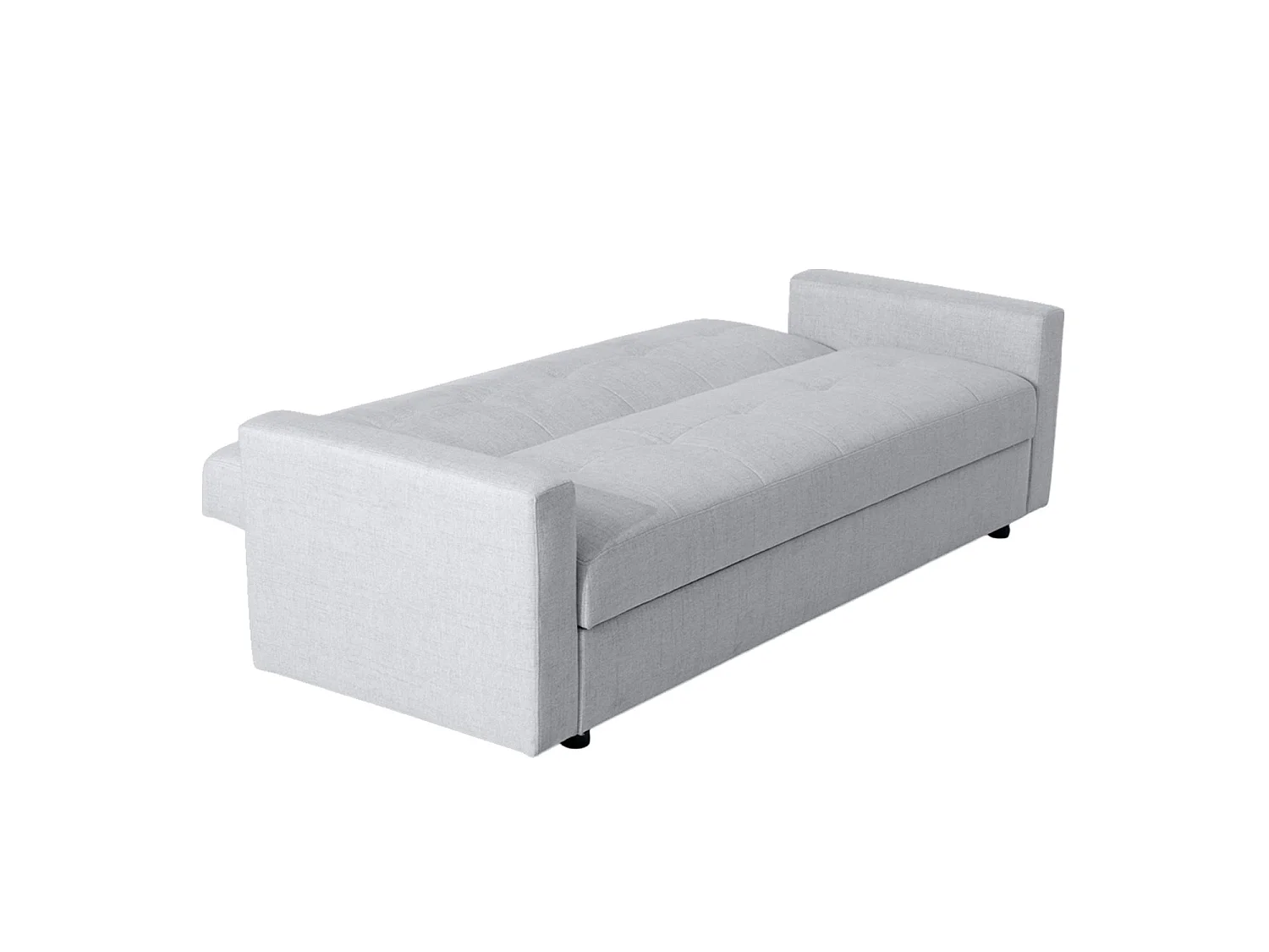 Sofá cama de 3 plazas con almacenaje kim gris para hogar moderno mueble de almacenaje  - Homekit