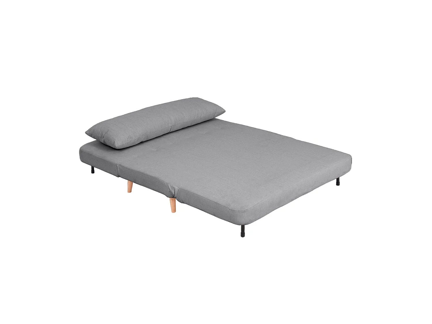 Sofá cama de 2 plazas leann  gris para hogar moderno mueble de almacenaje  - Homekit