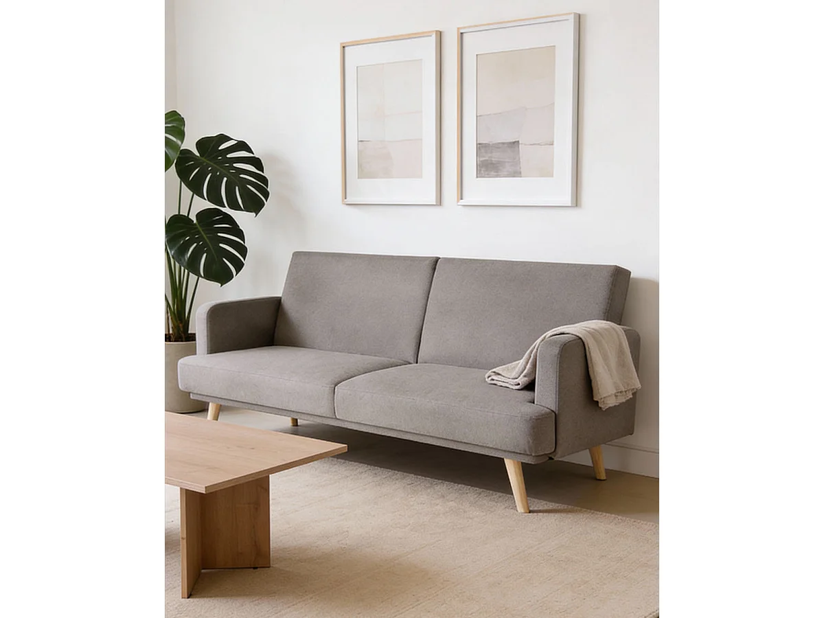 Sofá cama de 3 plazas Rene - Color Gris oscuro - Homekit