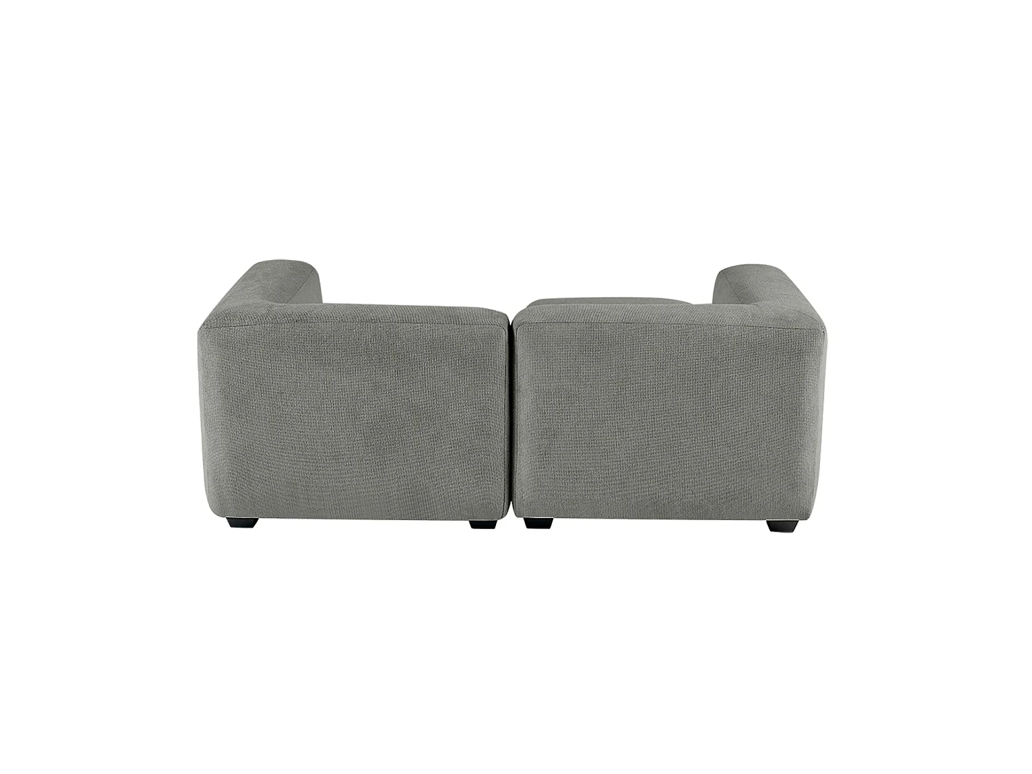 Sofá modular dos plazas liza con reposapiés verdoso  gris para hogar moderno mueble de almacenaje  - Homekit