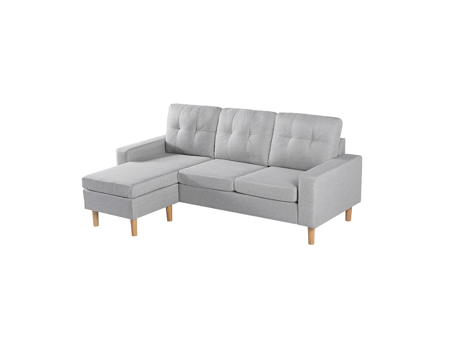 Sofá con chaise longue reversible Tabitha - Color Gris - Homekit