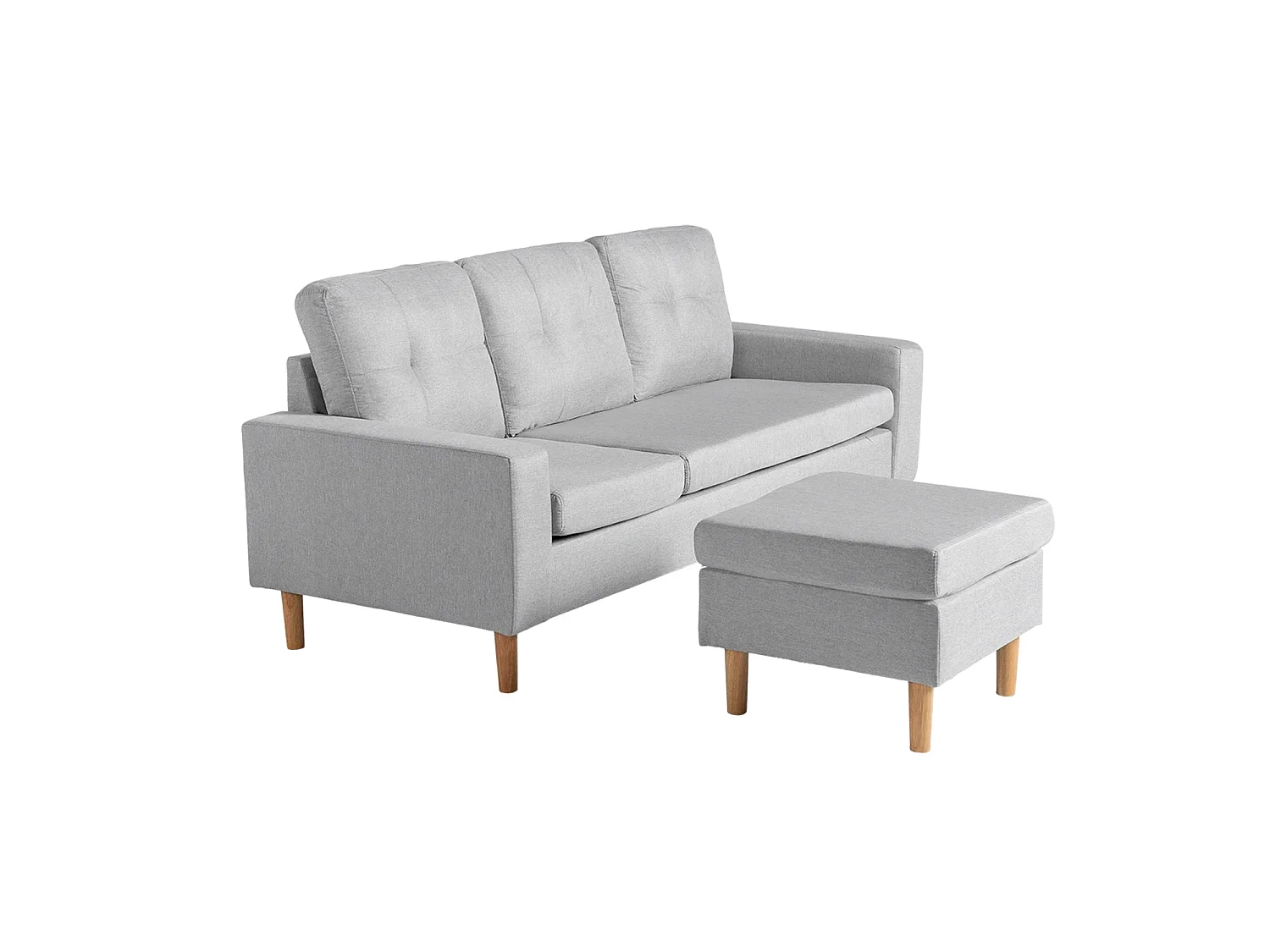Sofá con chaise longue reversible Tabitha - Color Gris - Homekit