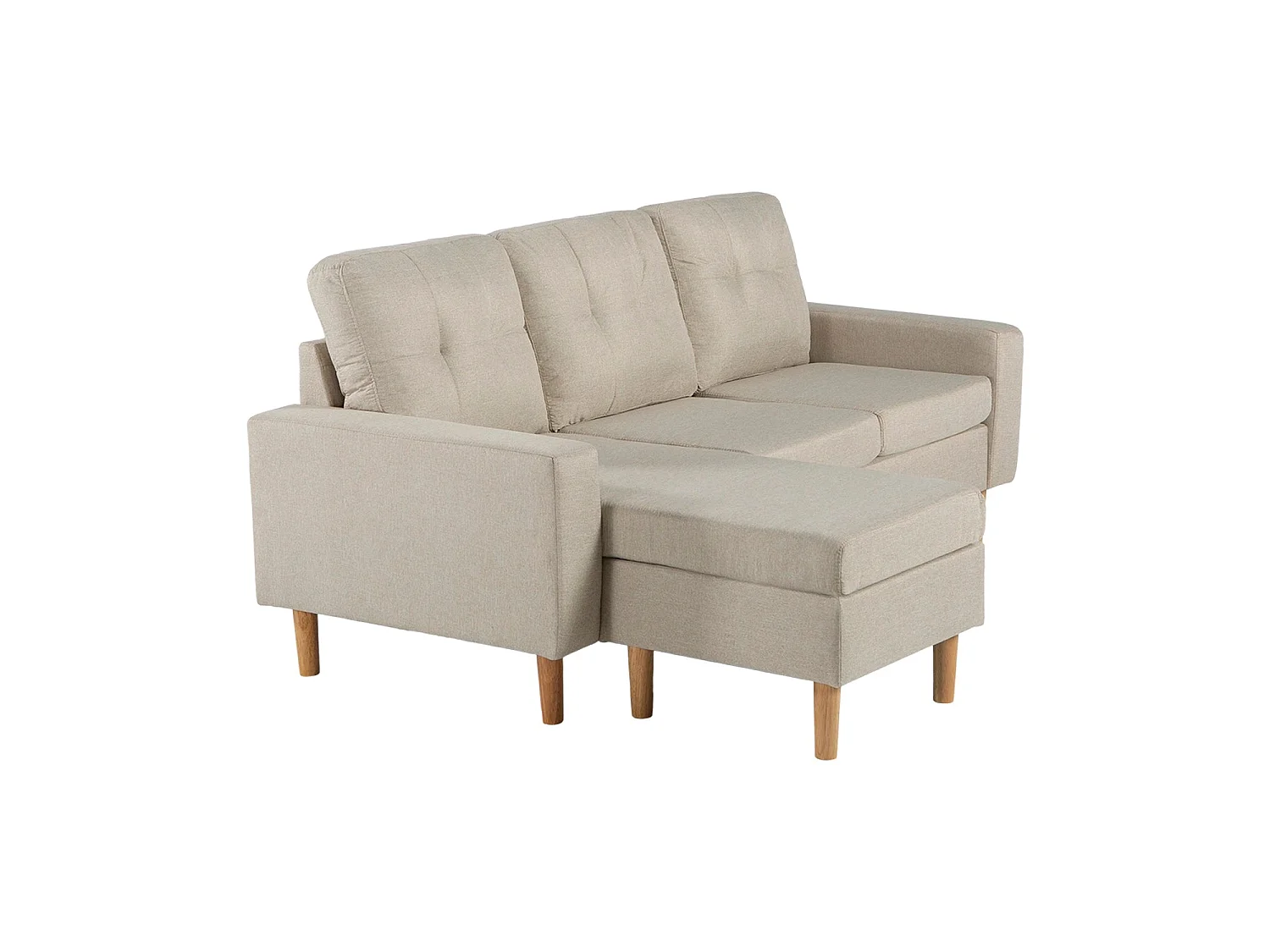 Sofá con chaise longue reversible Tabitha - Color Beige - Homekit