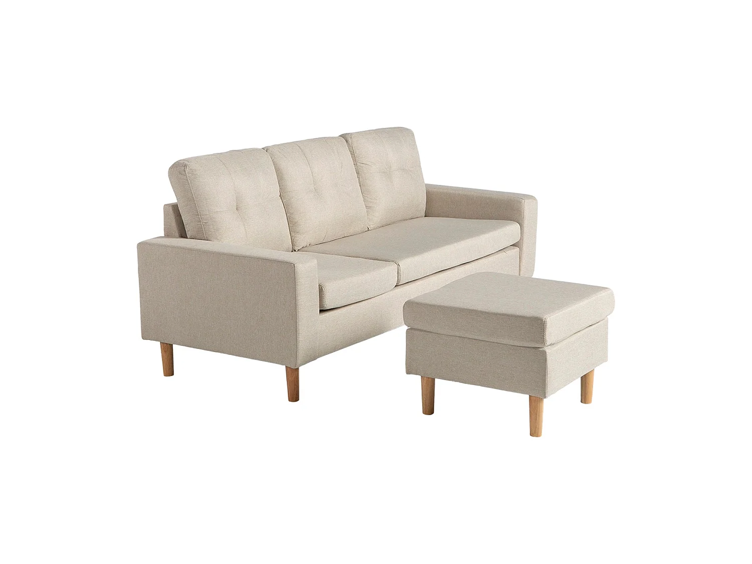 Sofá con chaise longue reversible Tabitha - Color Beige - Homekit