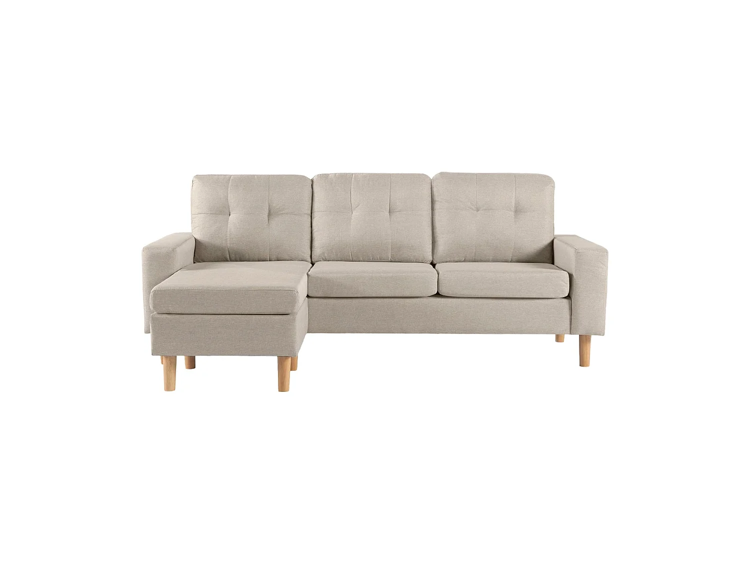 Sofá con chaise longue reversible Tabitha - Color Beige - Homekit