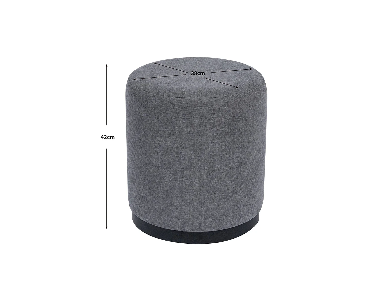 Puff tapizado sheena gris para hogar moderno mueble de almacenaje  - Homekit