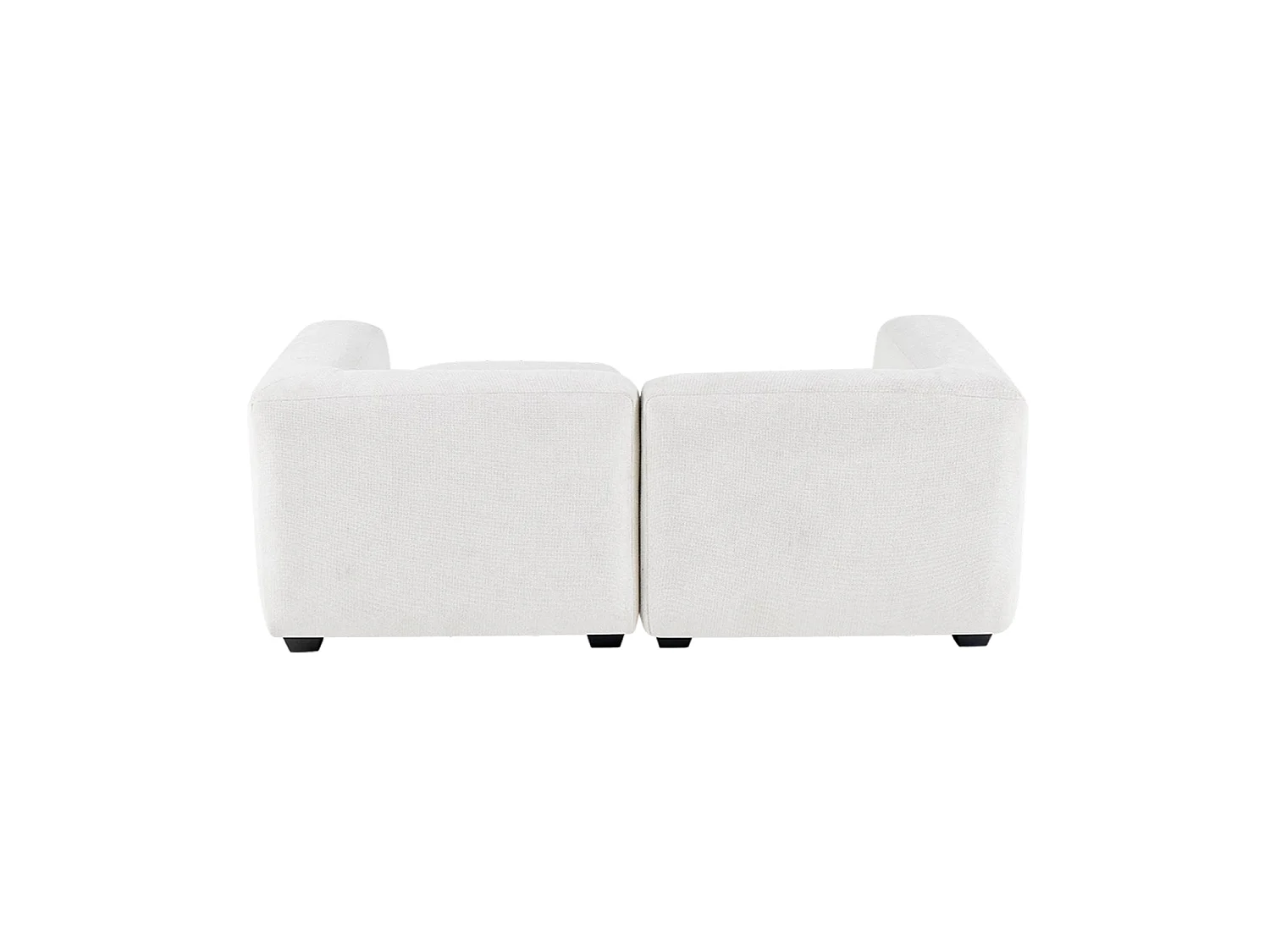 Sofá modular dos plazas liza con reposapiés  beige para hogar moderno mueble de almacenaje  - Homekit
