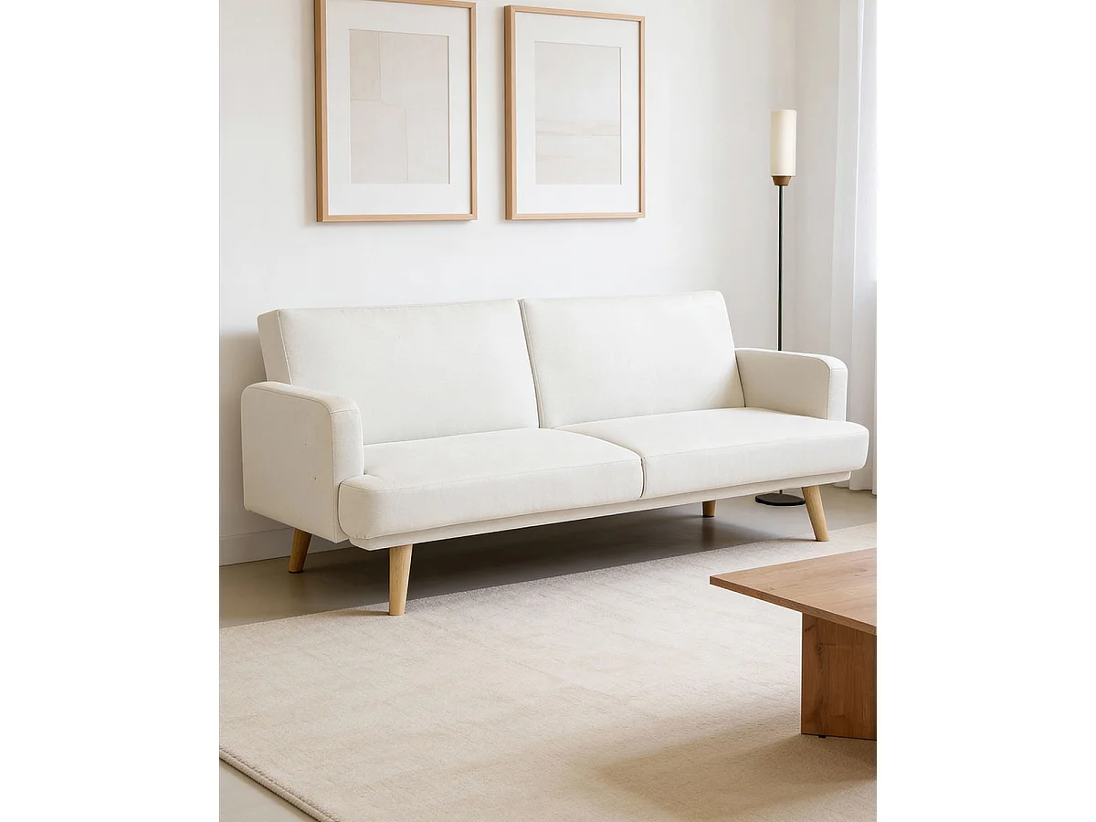 Sofá cama de 3 plazas Rene - Color Beige - Homekit