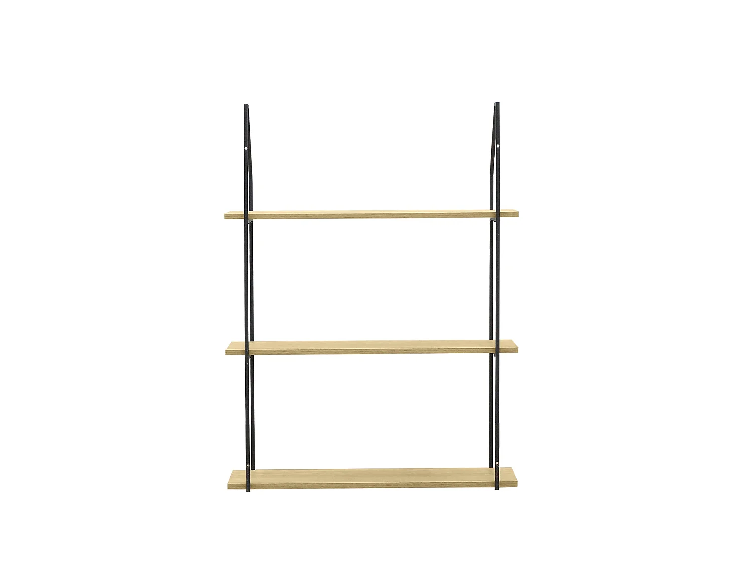 Estantería de pared Mara - Color Madera natural y negro - Homekit