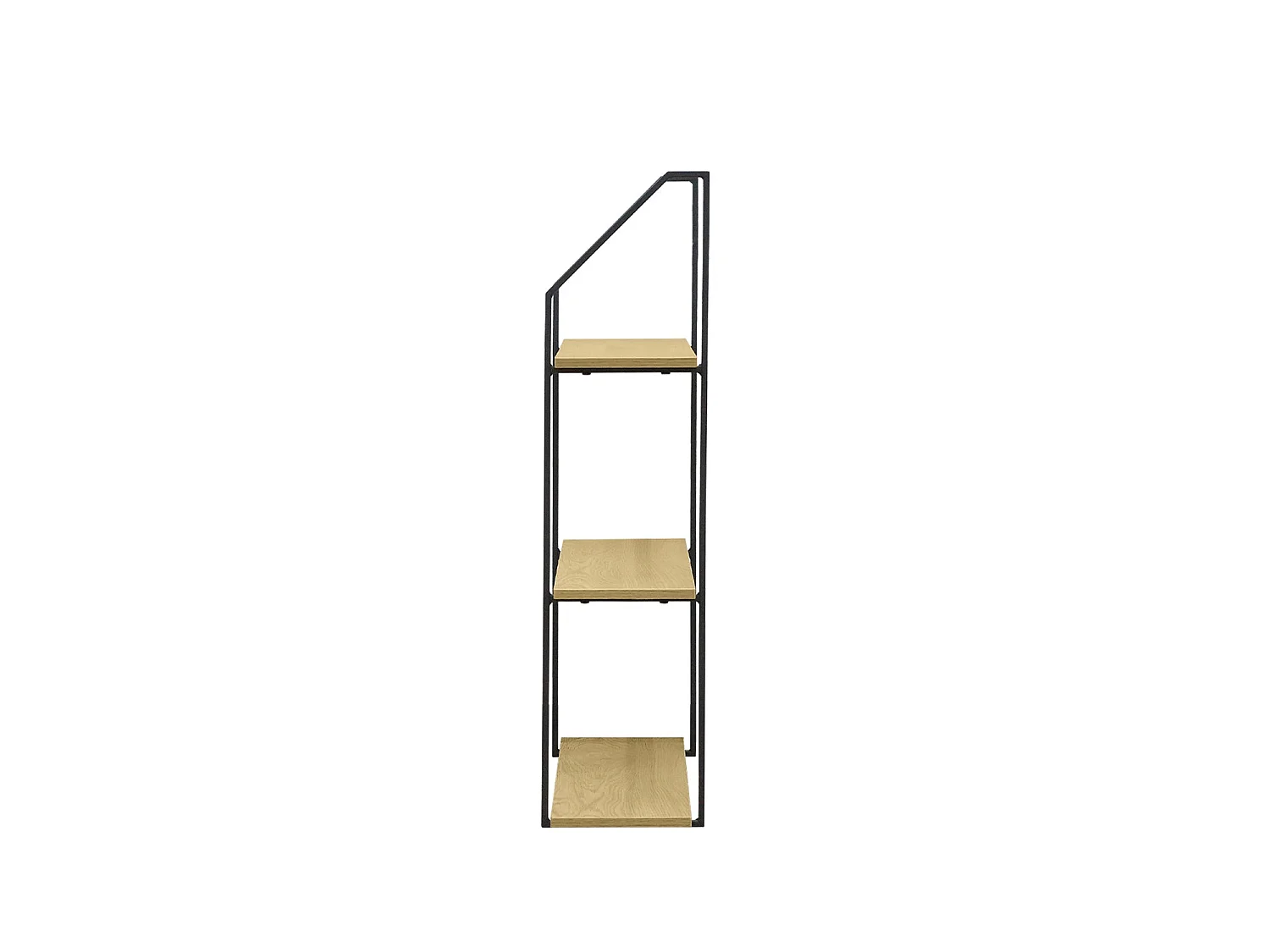 Estantería de pared Mara - Color Madera natural y negro - Homekit