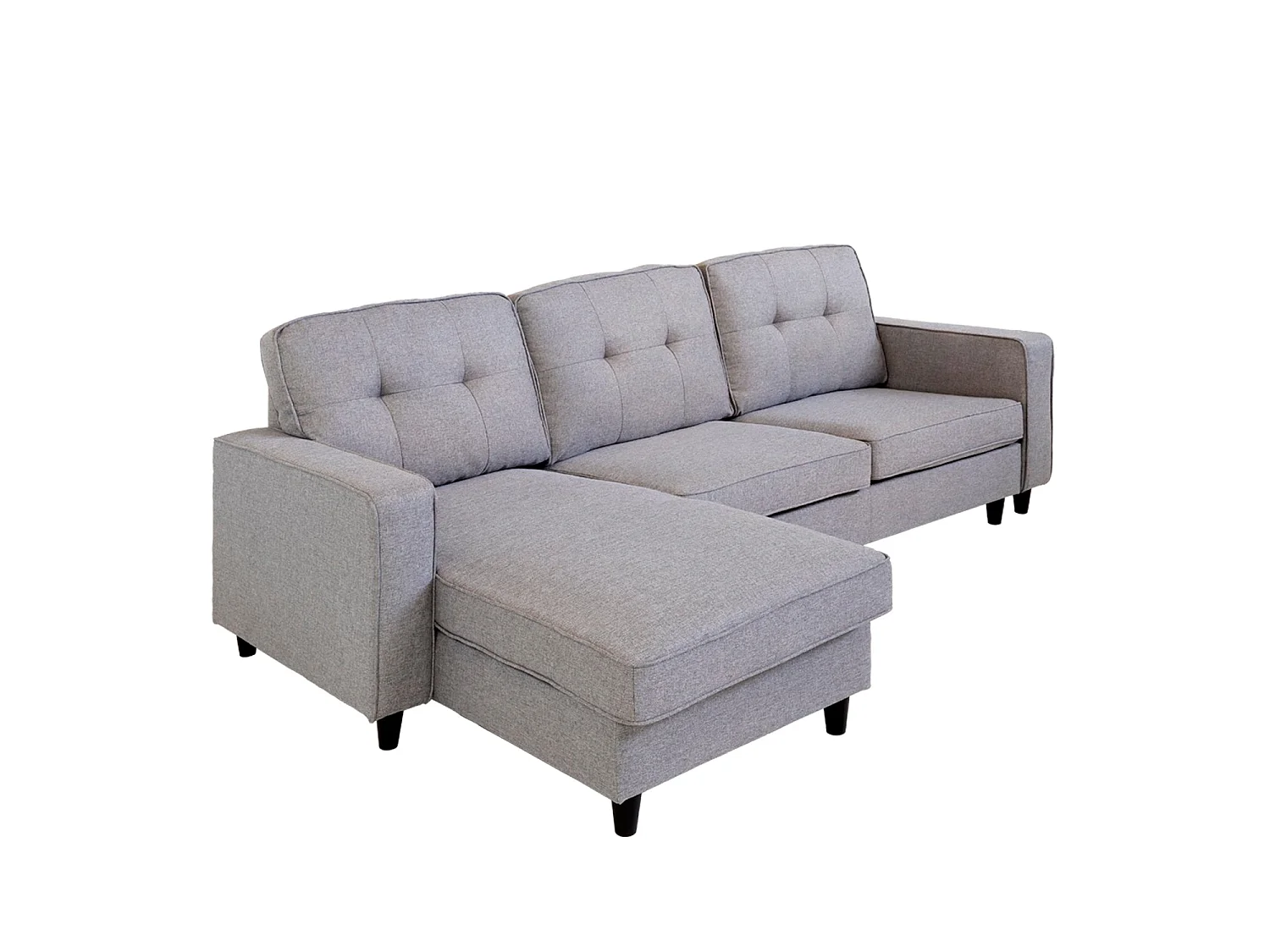 Sofá con chaise longue reversible Karla - Color Gris - Homekit
