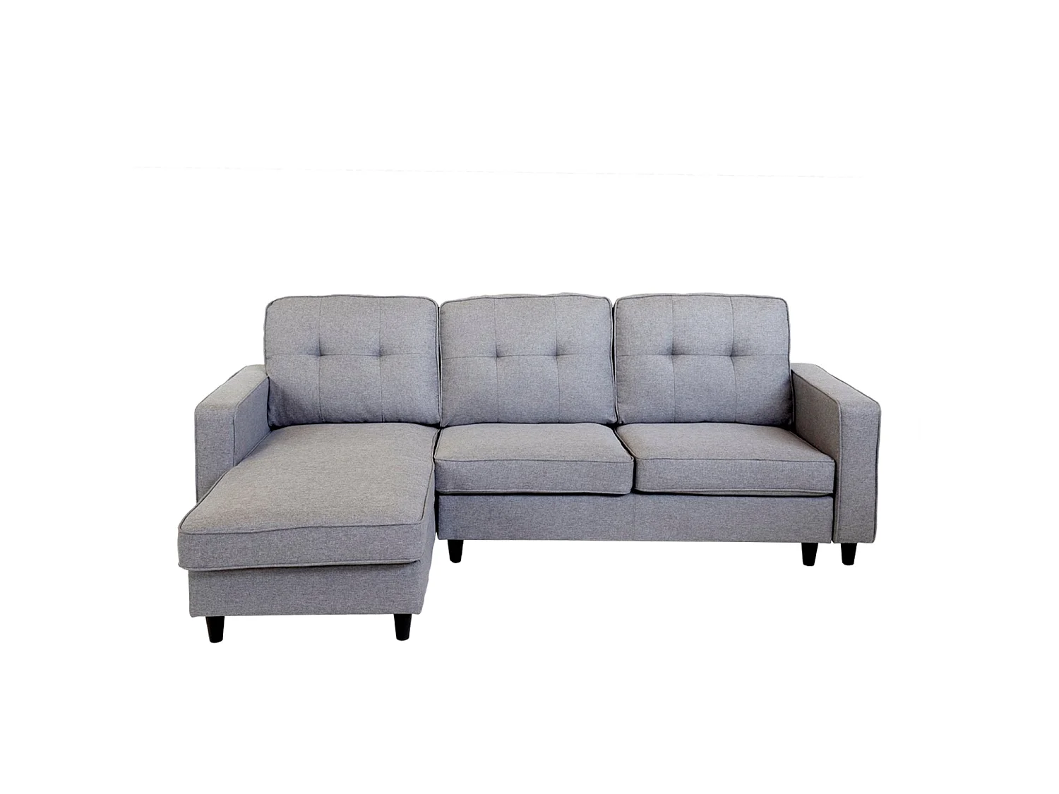 Sofá con chaise longue reversible Karla - Color Gris - Homekit