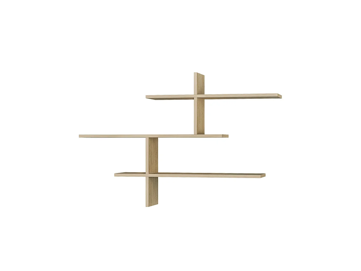 Estantería de pared leta natural y madera para hogar moderno mueble de almacenaje  - Homekit