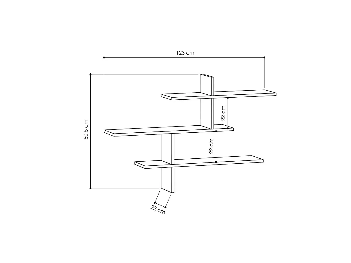 Estantería de pared leta natural y madera para hogar moderno mueble de almacenaje  - Homekit