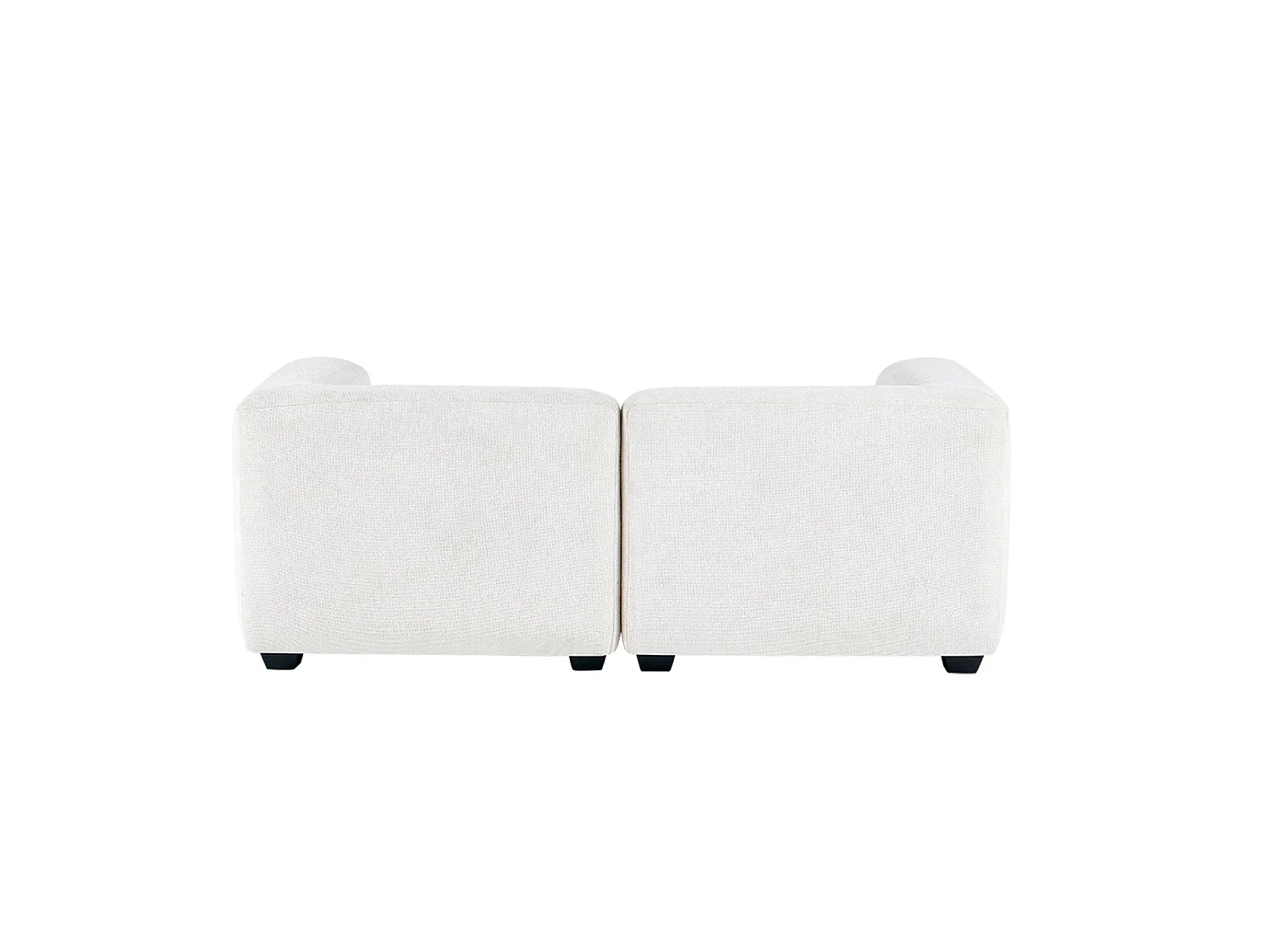 Sofá modular dos plazas liza  beige para hogar moderno mueble de almacenaje  - Homekit