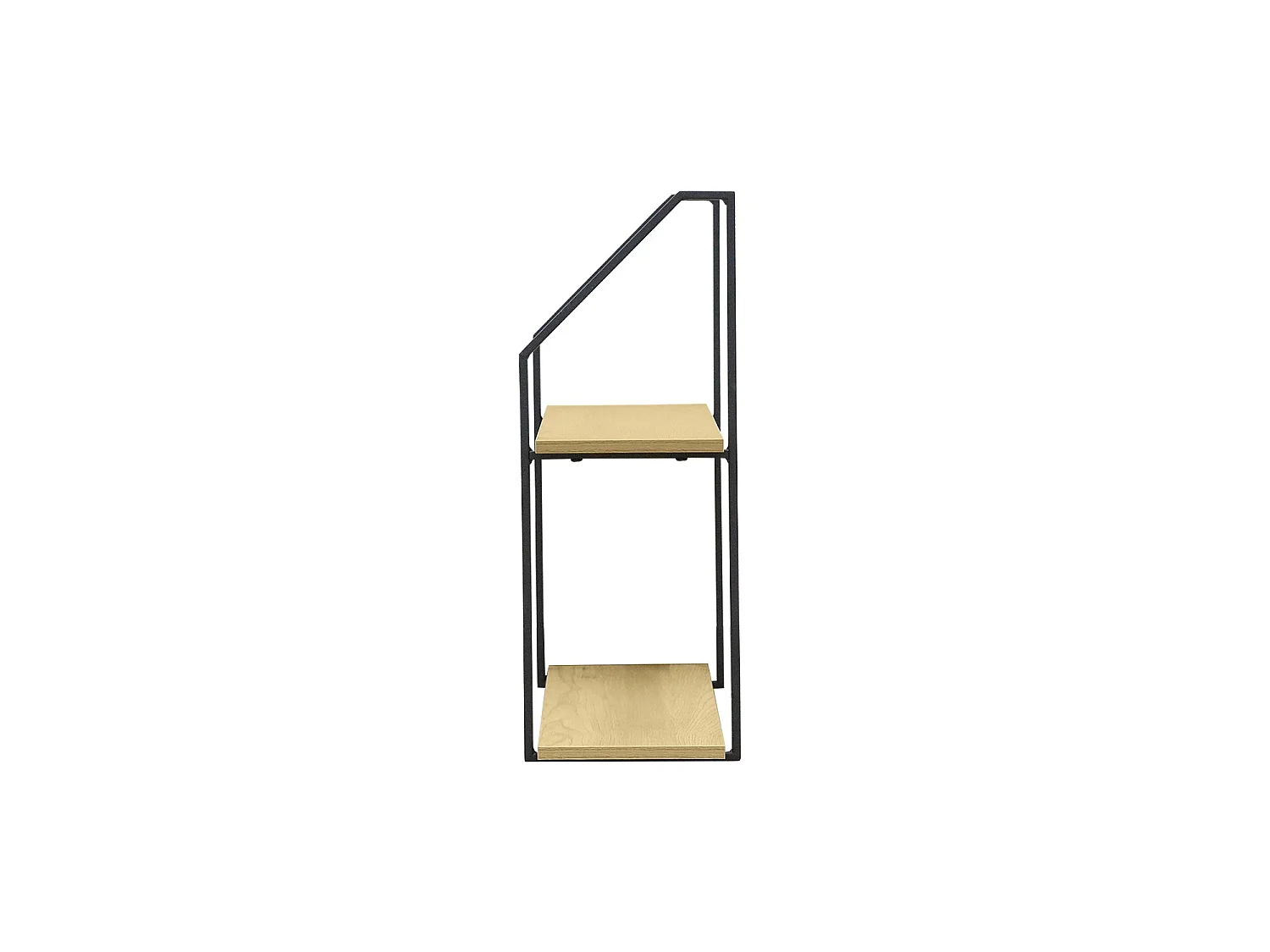 Estantería de pared Mara - Color Madera natural y negro - Homekit