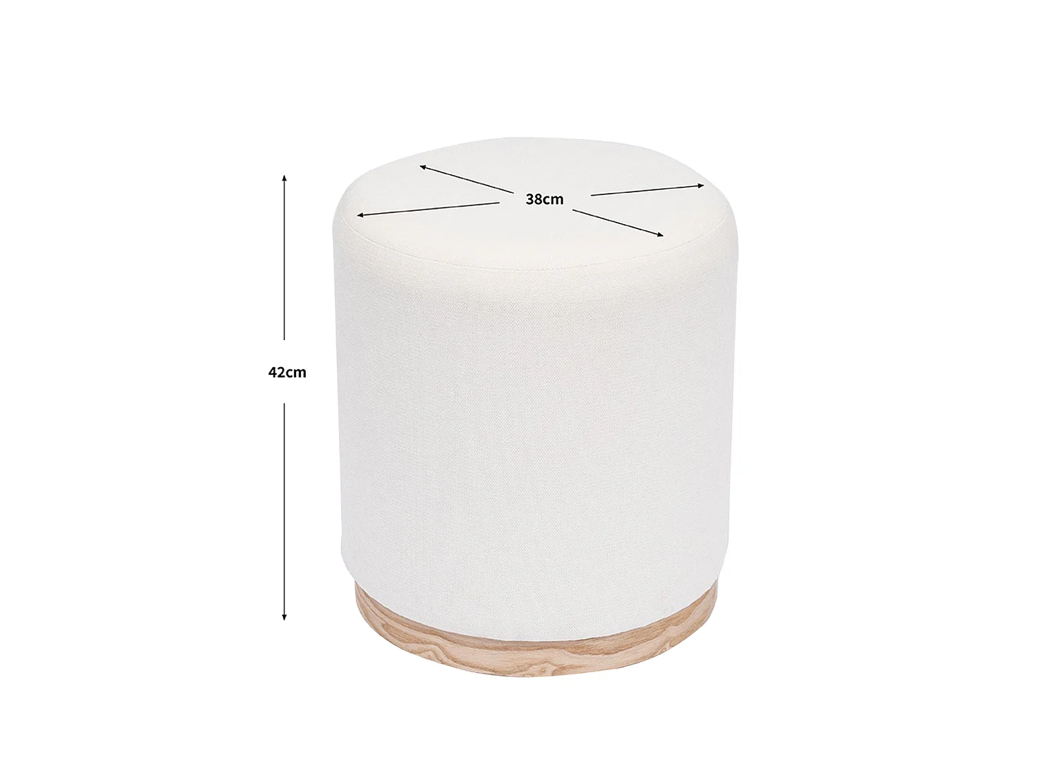 Puff tapizado sheena beige para hogar moderno mueble de almacenaje  - Homekit